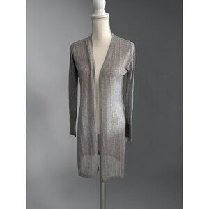 WHITE HOUSE BLACK MARKET Lightweight Gray Long Cardigan Size XS